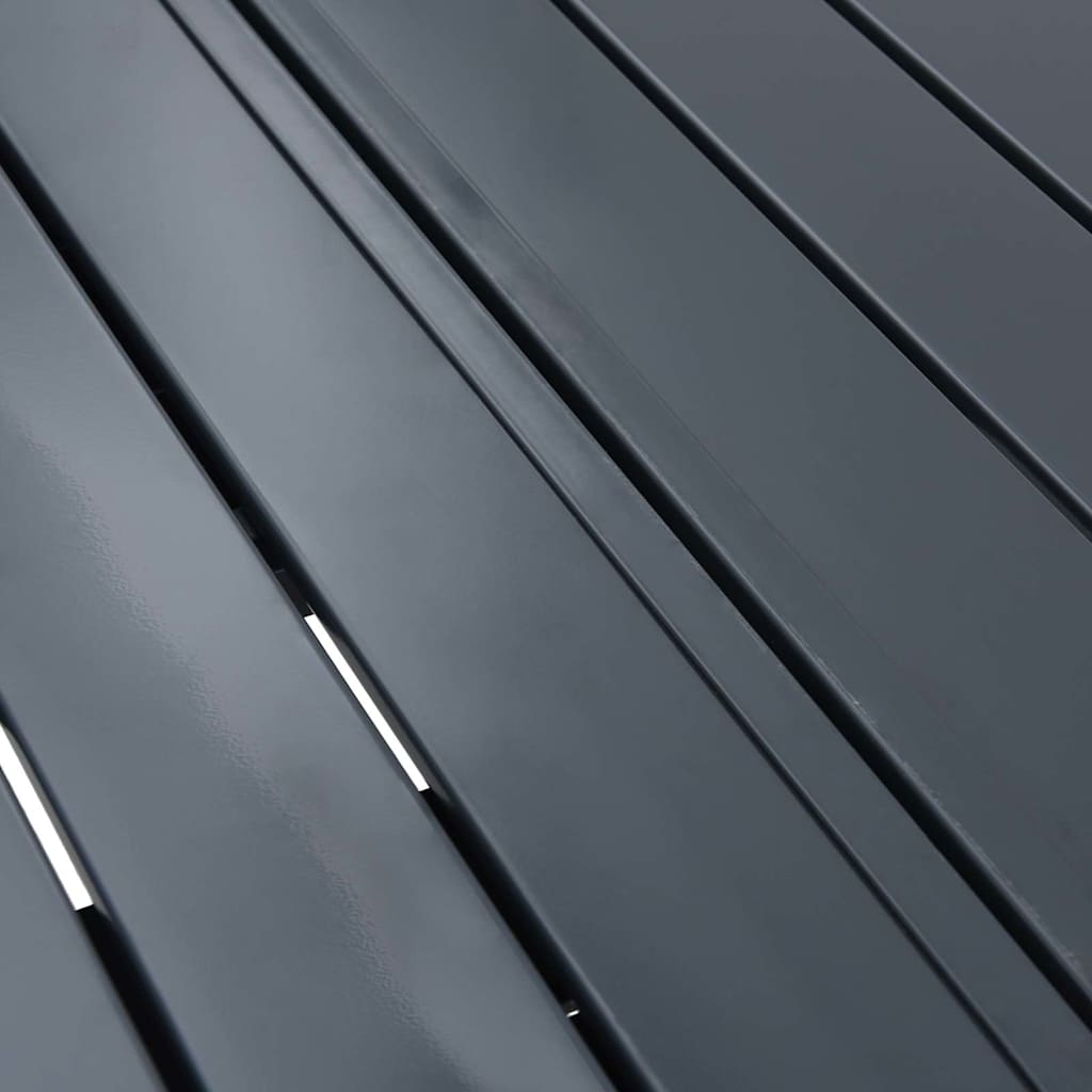 Patio Table Anthracite 180 x 80 x 74 cm Powder-Coated Steel