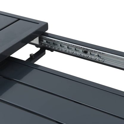 Patio Table Anthracite 180 x 80 x 74 cm Powder-Coated Steel