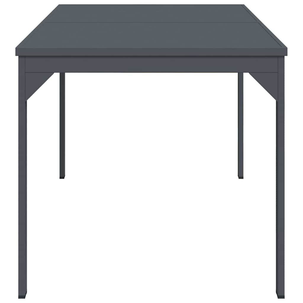 Patio Table Anthracite 180 x 80 x 74 cm Powder-Coated Steel