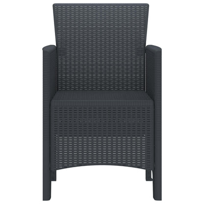 Garden Chair 2 pcs Anthracite 53 x 49 x 85 cm Polypropylene
