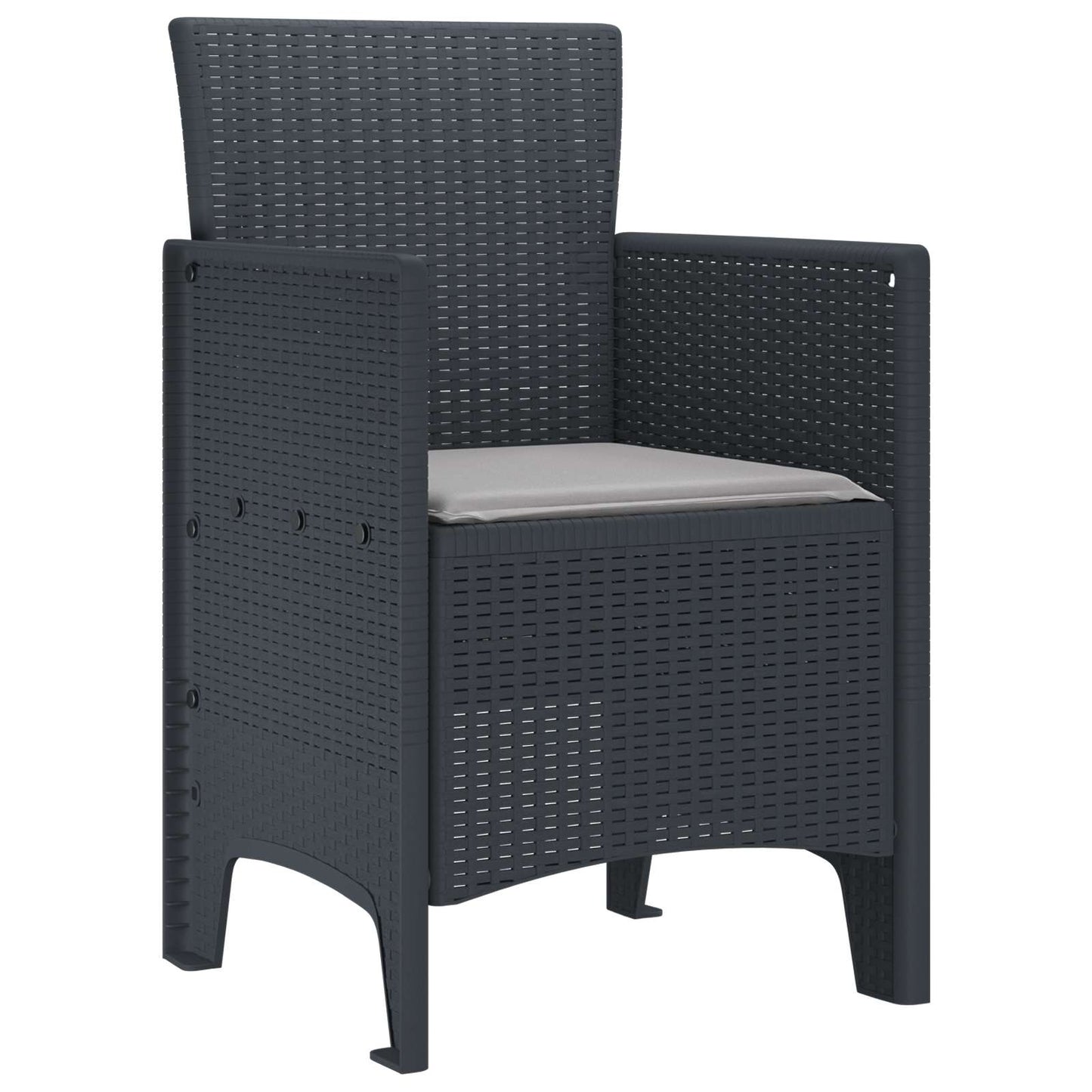 Garden Chair 2 pcs Anthracite 53 x 49 x 85 cm Polypropylene