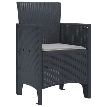 Garden Chair 2 pcs Anthracite 53 x 49 x 85 cm Polypropylene
