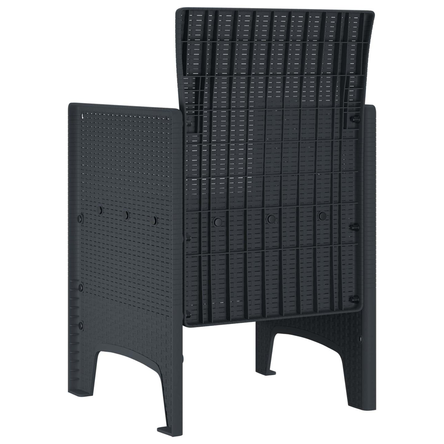 Garden Chair 2 pcs Anthracite 53 x 49 x 85 cm Polypropylene