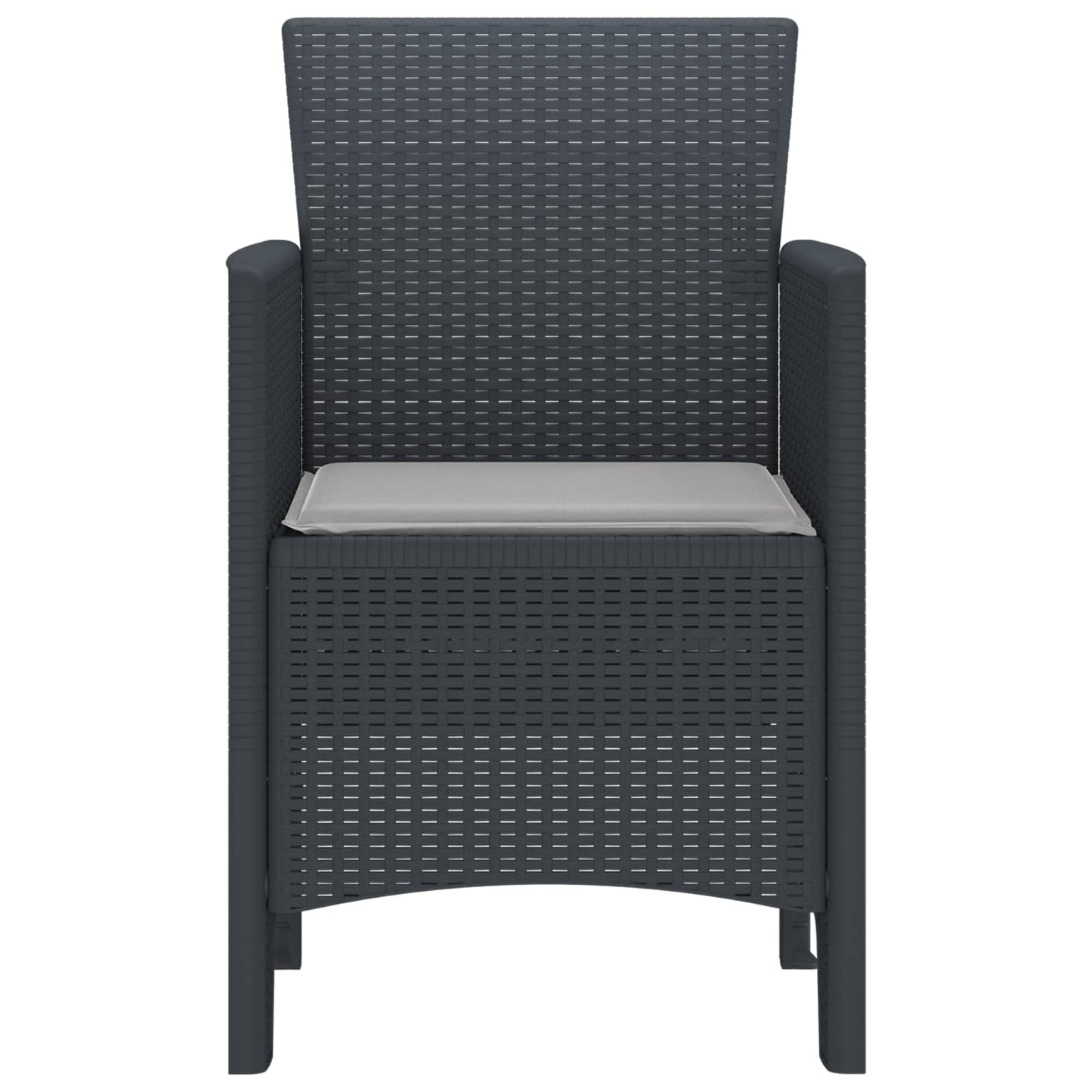 Garden Chair 2 pcs Anthracite 53 x 49 x 85 cm Polypropylene