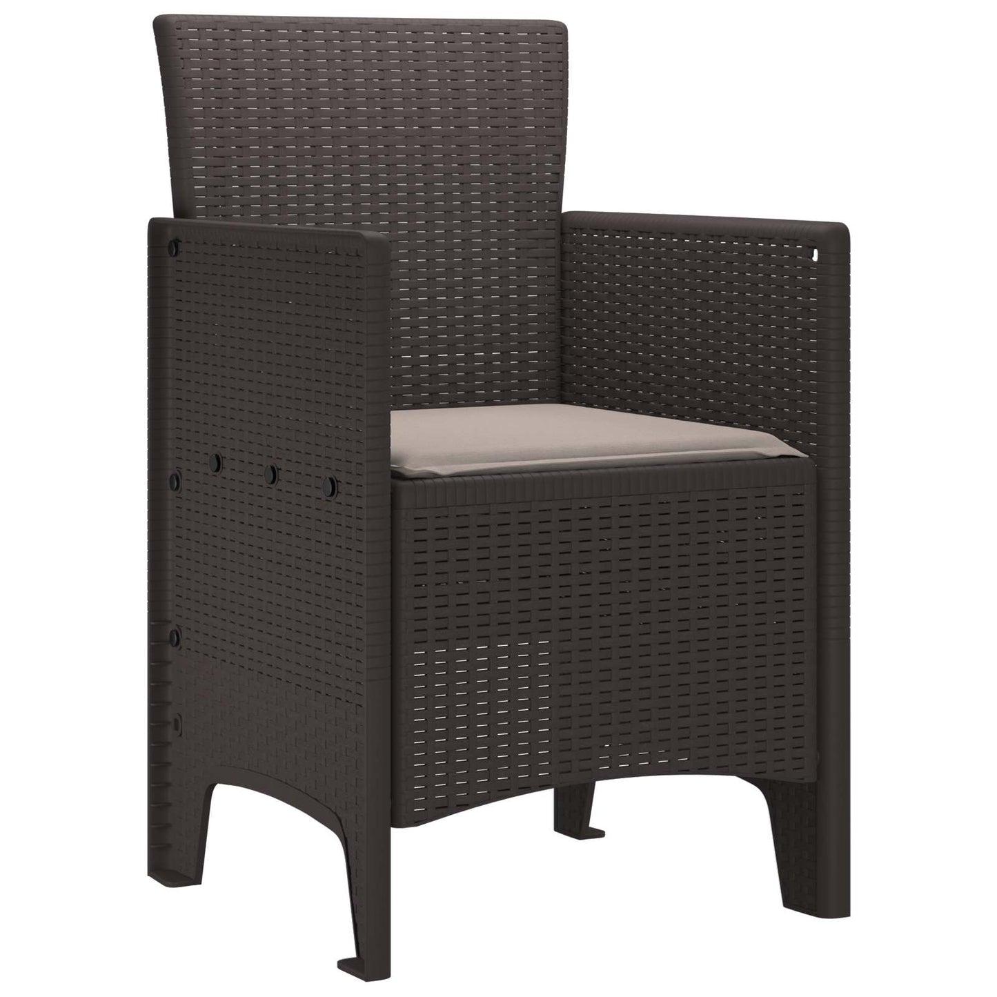 Garden Chair 2 pcs Brown 53 x 49 x 85 cm Polypropylene