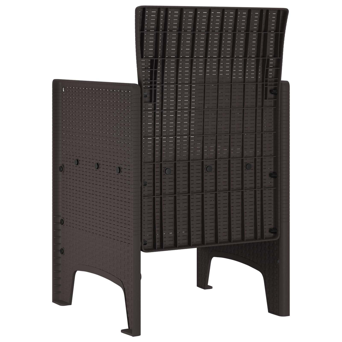 Garden Chair 2 pcs Brown Polypropylene