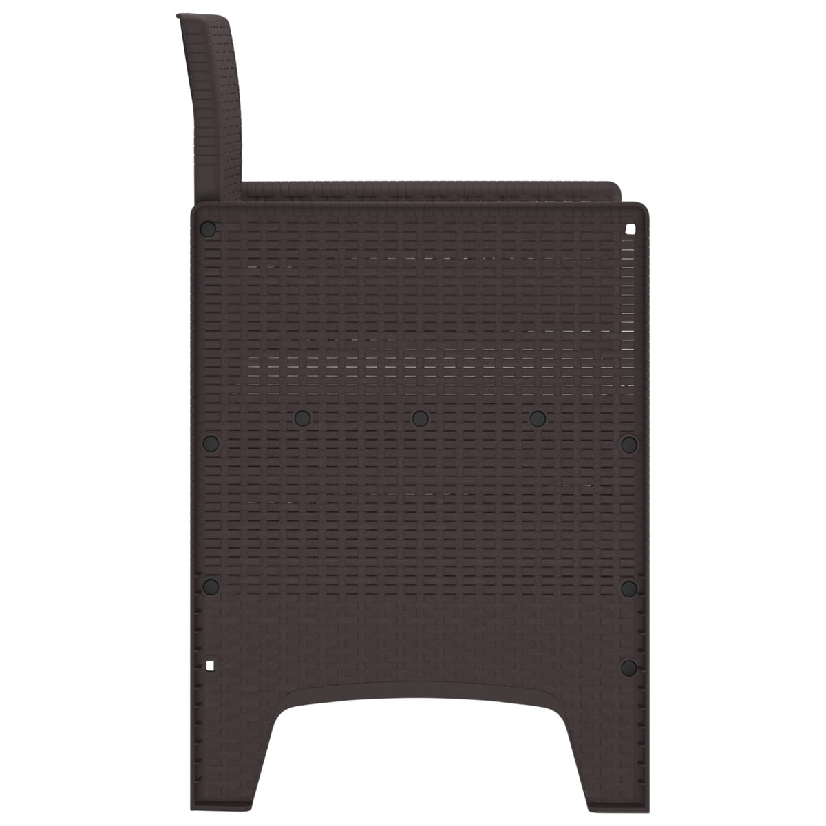 Garden Chair 2 pcs Brown Polypropylene