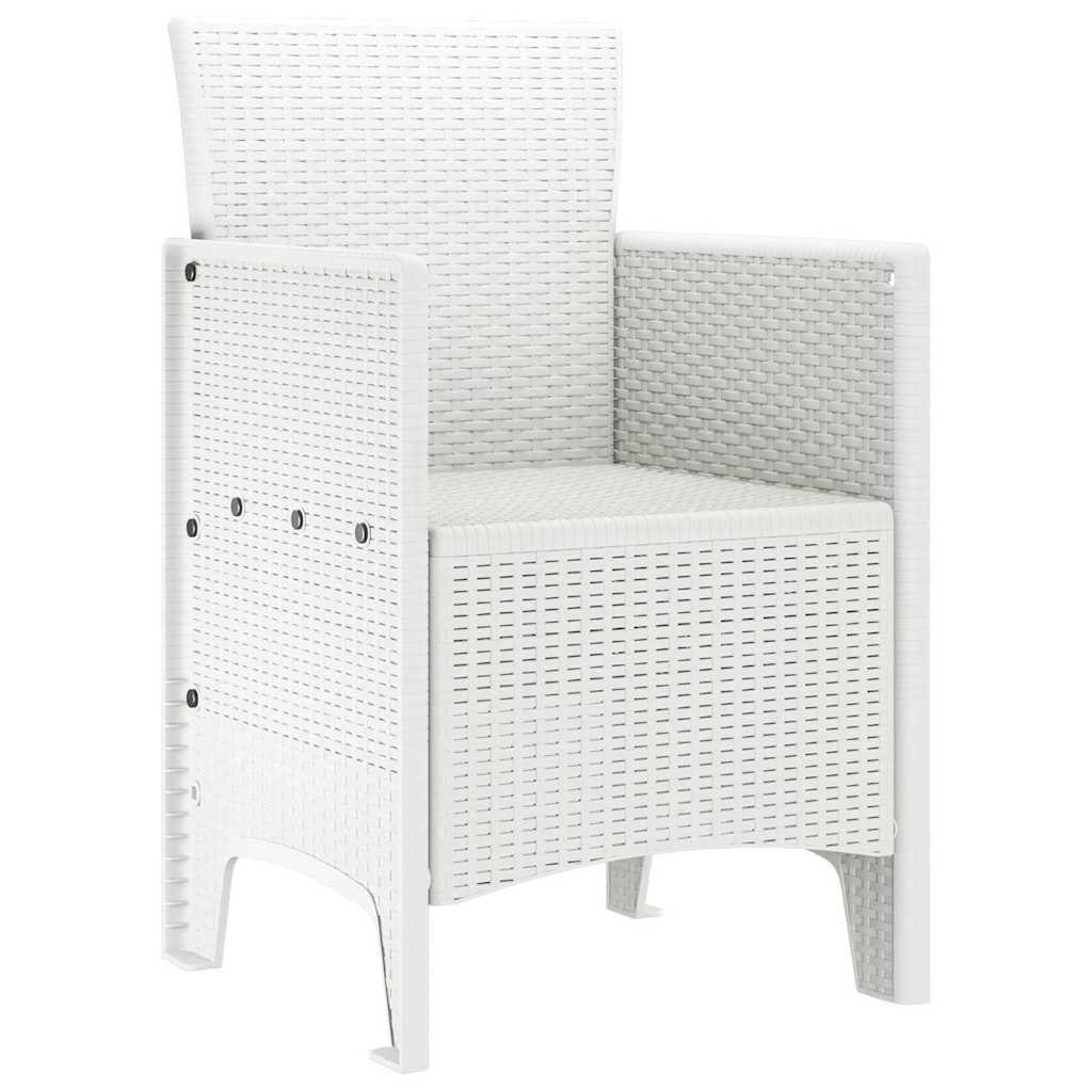 Garden Chair 2 pcs White 53 x 49 x 85 cm Polypropylene