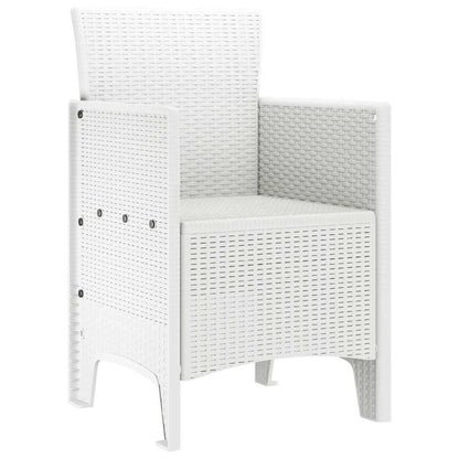 Garden Chair 2 pcs White 53 x 49 x 85 cm Polypropylene