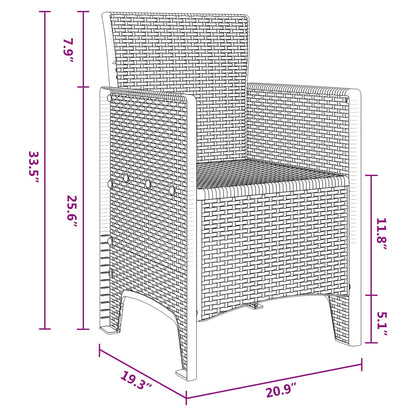 Garden Chair 2 pcs White 53 x 49 x 85 cm Polypropylene