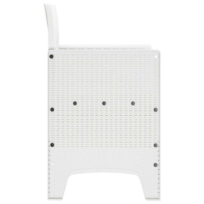 Garden Chair 2 pcs White 53 x 49 x 85 cm Polypropylene