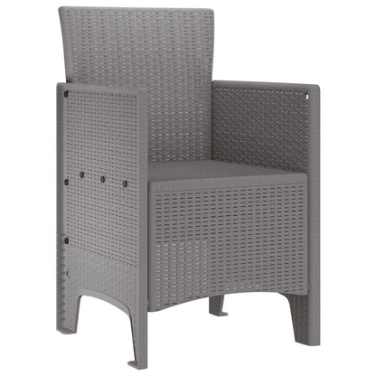 Garden Chair 2 pcs Light Grey 53 x 49 x 85 cm Polypropylene
