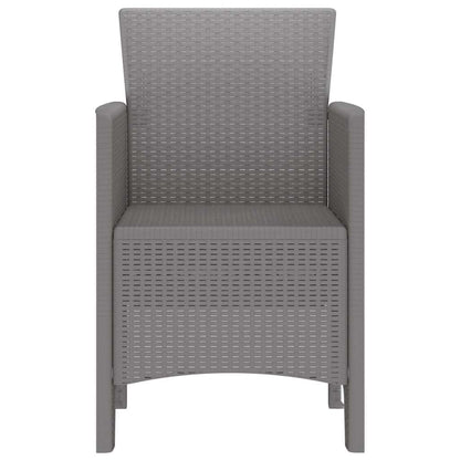 Garden Chair 2 pcs Light Grey 53 x 49 x 85 cm Polypropylene