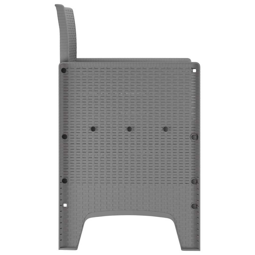 Garden Chair 2 pcs Light Grey 53 x 49 x 85 cm Polypropylene