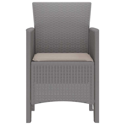 Garden Chair 2 pcs Light Grey 53 x 49 x 85 cm Polypropylene