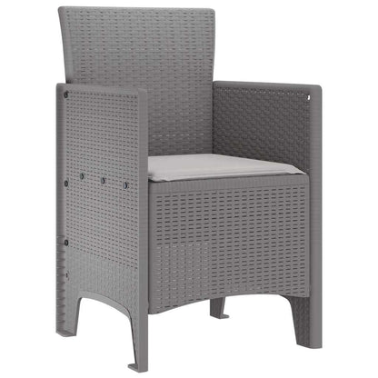 Garden Chair 2 pcs Light Grey 53 x 49 x 85 cm Polypropylene