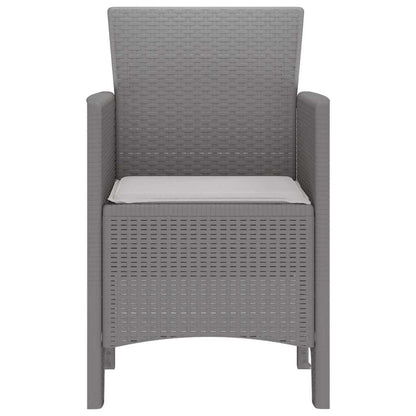 Garden Chair 2 pcs Light Grey 53 x 49 x 85 cm Polypropylene