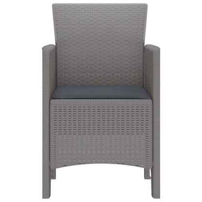 Garden Chair 2 pcs Light Grey 53 x 49 x 85 cm Polypropylene