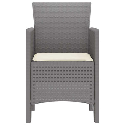 Garden Chair 2 pcs Light Grey 53 x 49 x 85 cm Polypropylene