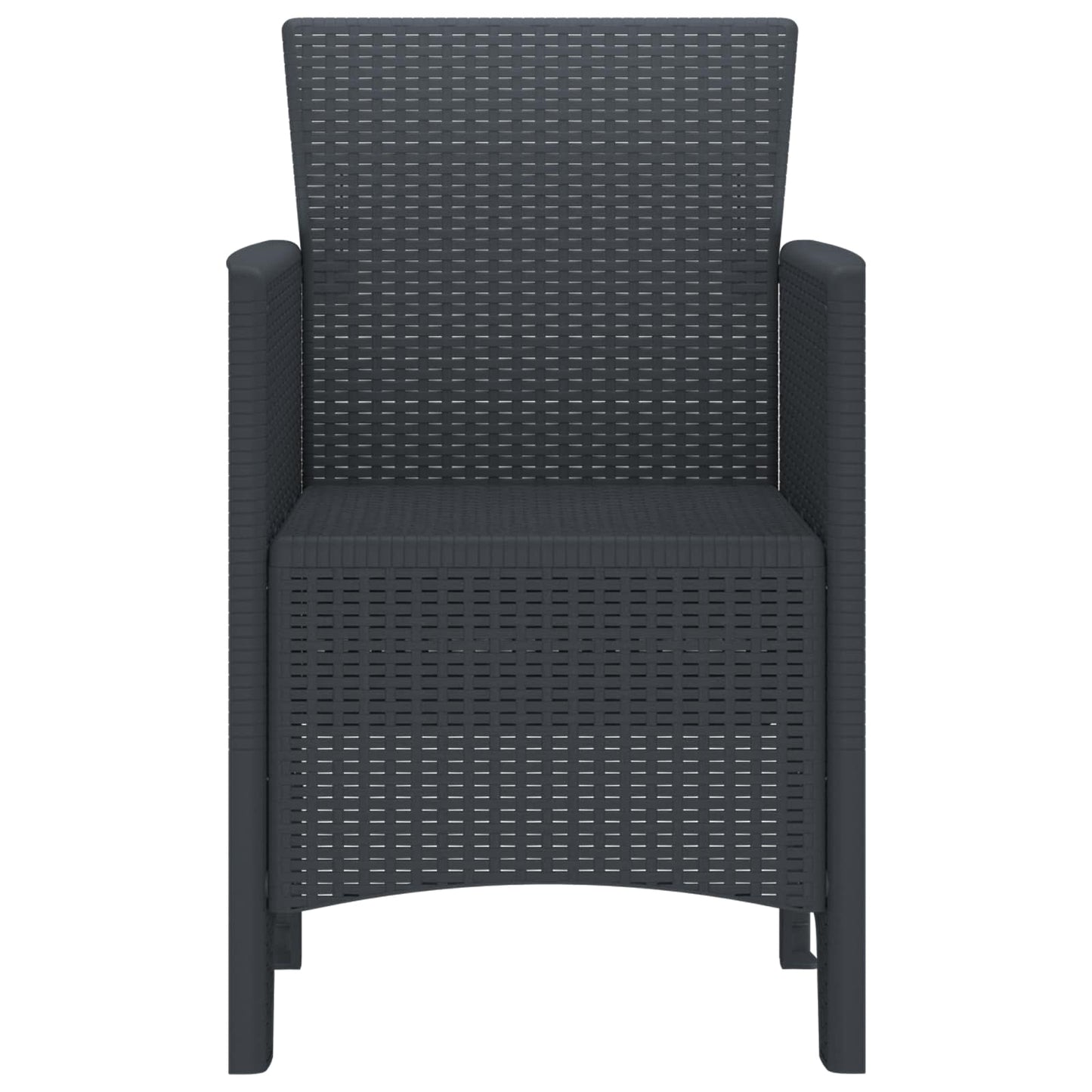 Garden Chair 4 pcs Anthracite 53 x 49 x 85 cm Polypropylene