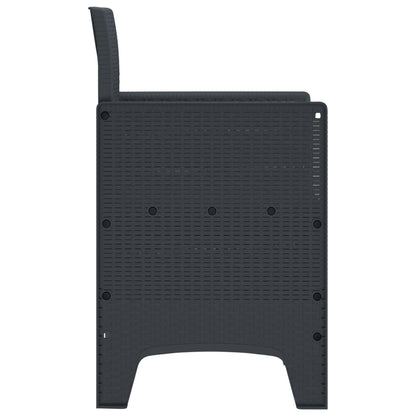Garden Chair 4 pcs Anthracite 53 x 49 x 85 cm Polypropylene