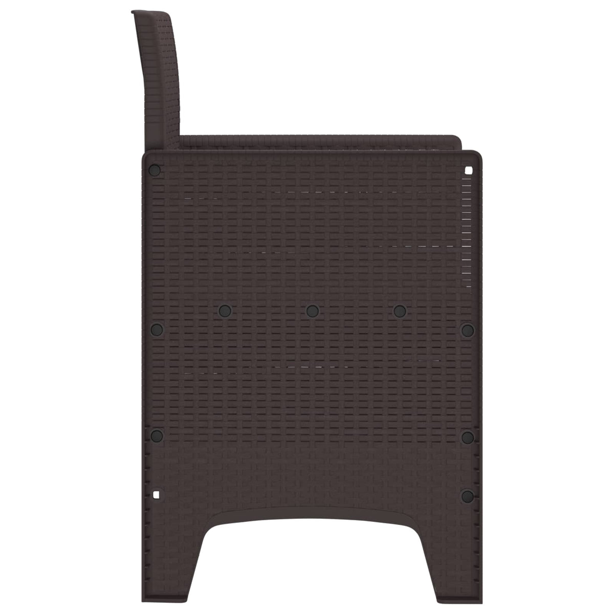 Garden Chair 4 pcs Brown Polypropylene