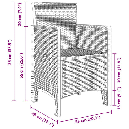 Garden Chair 4 pcs White 53 x 49 x 85 cm Polypropylene