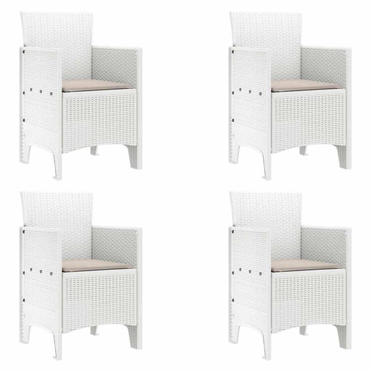 Garden Chair 4 pcs White 53 x 49 x 85 cm Polypropylene