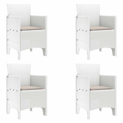 Garden Chair 4 pcs White 53 x 49 x 85 cm Polypropylene