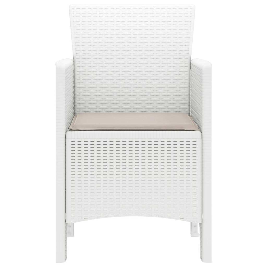 Garden Chair 4 pcs White 53 x 49 x 85 cm Polypropylene