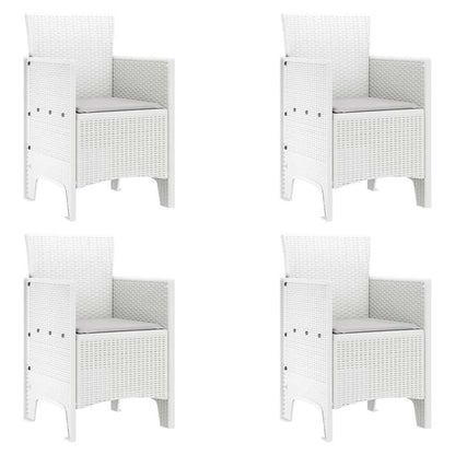 Garden Chair 4 pcs White 53 x 49 x 85 cm Polypropylene