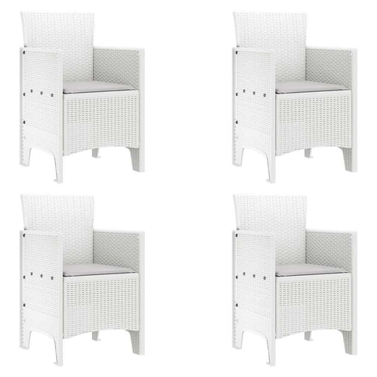 Garden Chair 4 pcs White 53 x 49 x 85 cm Polypropylene