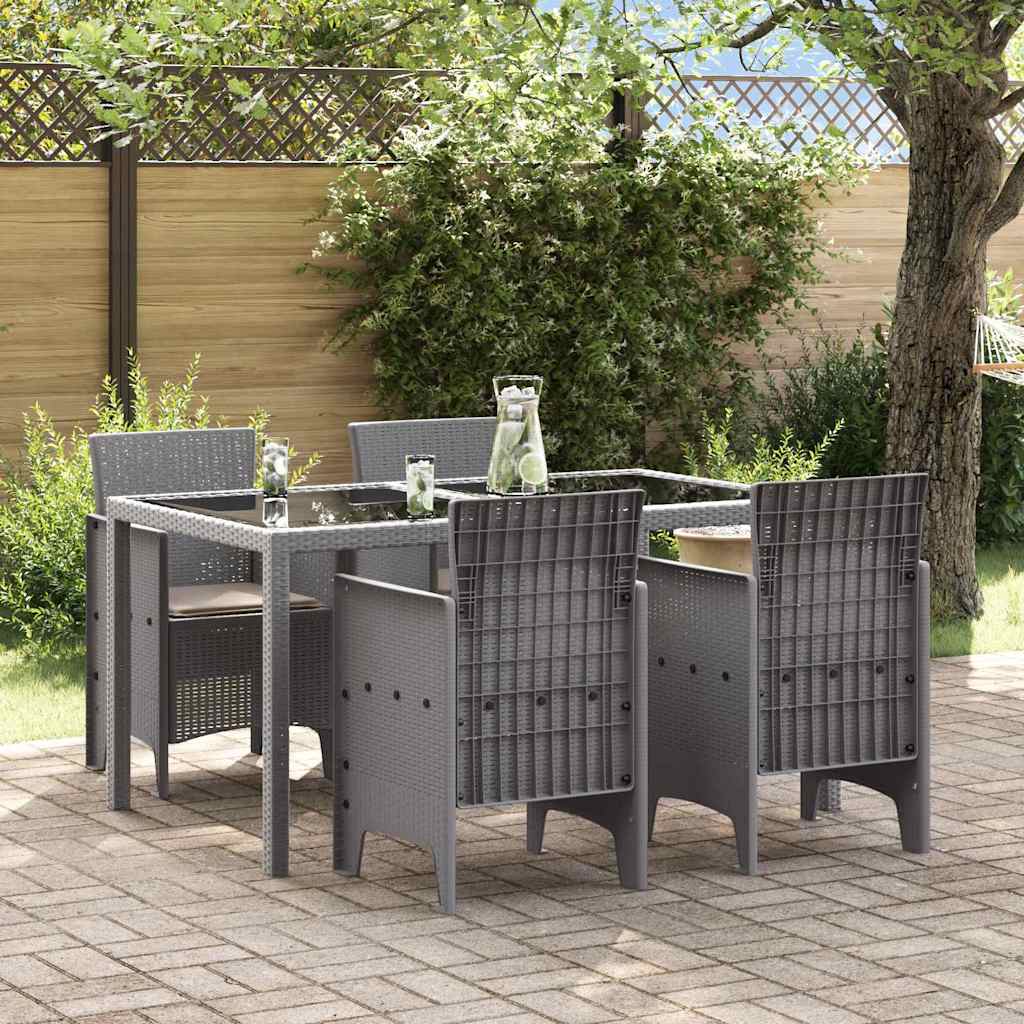 Garden Chair 4 pcs Light Grey 53 x 49 x 85 cm Polypropylene
