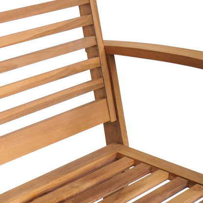 Garden Sofa Set 4 pcs Natural Solid Teak Wood