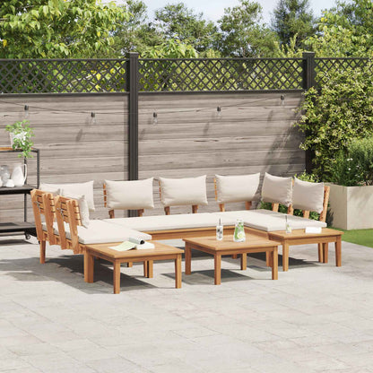 Garden Sofa Set 4 pcs Brown and Cream