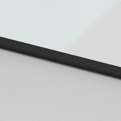 Sliding Door with Hardware Set Black 90x205 cm Tempered Glass