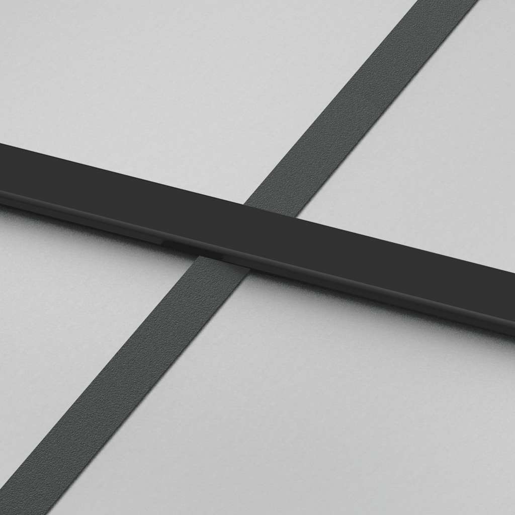 Sliding Door with Hardware Set Black 76x205 cm Tempered Glass