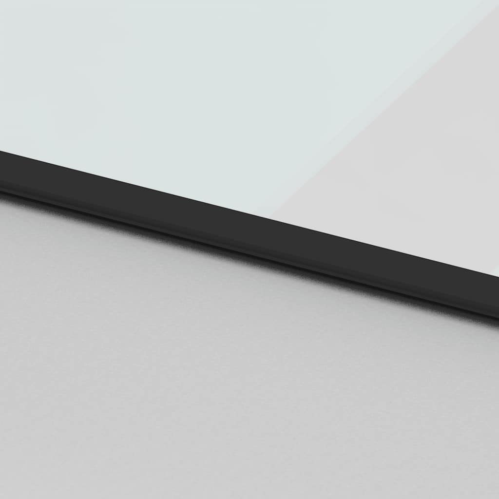Sliding Door with Hardware Set Black 76x205 cm Tempered Glass