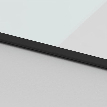 Sliding Door with Hardware Set Black 90x205 cm Tempered Glass