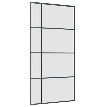 Sliding Door with Hardware Set Black 102.5x205 cm ESG Glass
