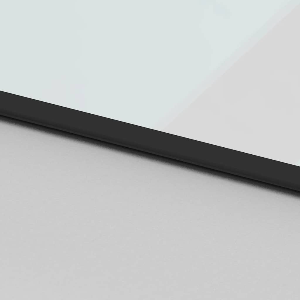 Sliding Door with Hardware Set Black 90x205 cm Tempered Glass