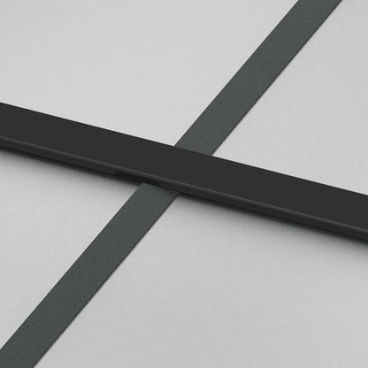 Sliding Door with Hardware Set Black 76x205 cm Tempered Glass