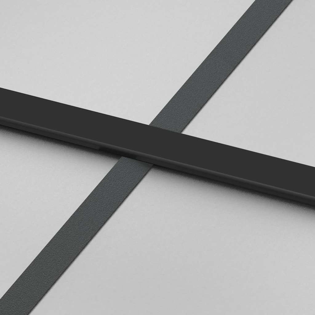 Sliding Door with Hardware Set Black 90x205 cm Tempered Glass