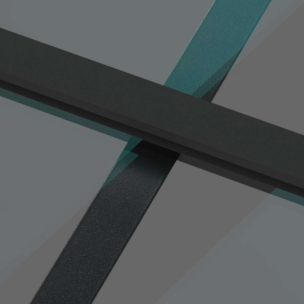 Sliding Door with Hardware Set Black 102.5x205 cm Tempered Glass