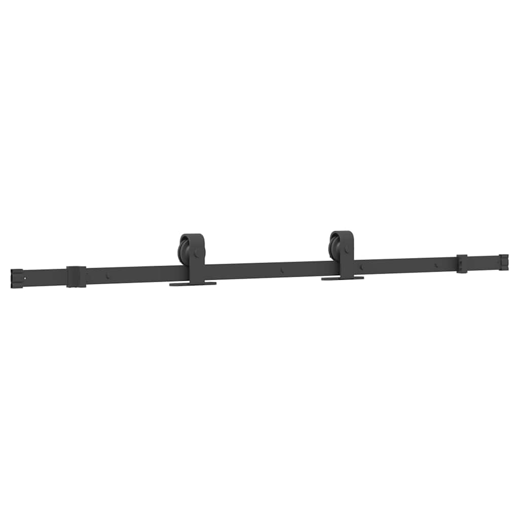 Sliding Door with Hardware Set Black 76x205 cm ESG Glass