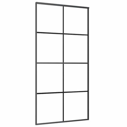 Sliding Door with Hardware Set Black 102.5x205 cm ESG Glass