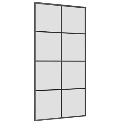 Sliding Door with Hardware Set Black 102.5x205 cm ESG Glass