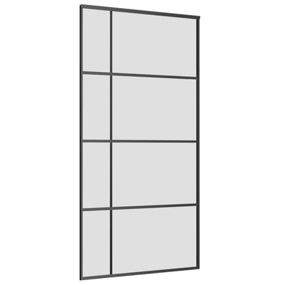 Sliding Door with Hardware Set Black 102.5x205 cm ESG Glass