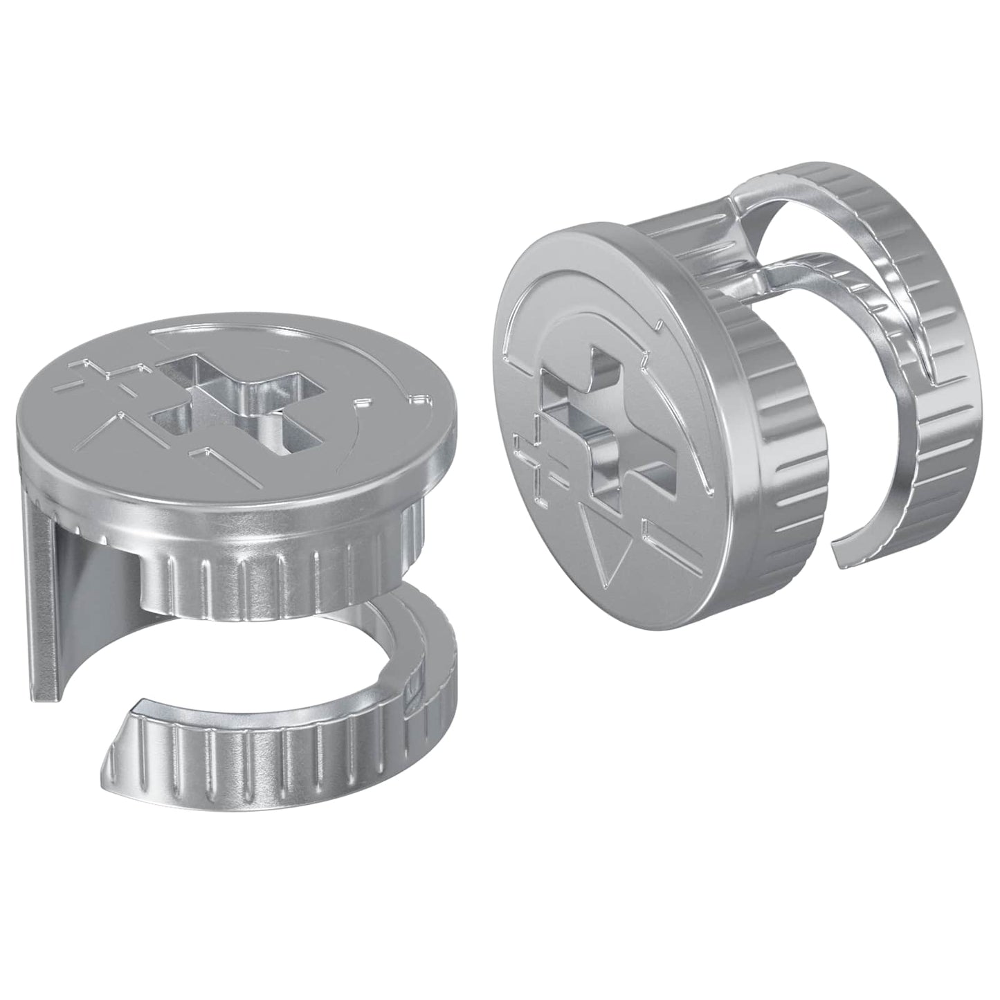 Cam Lock Nuts 2 pcs Silver 15 x 11.5 mm Metal