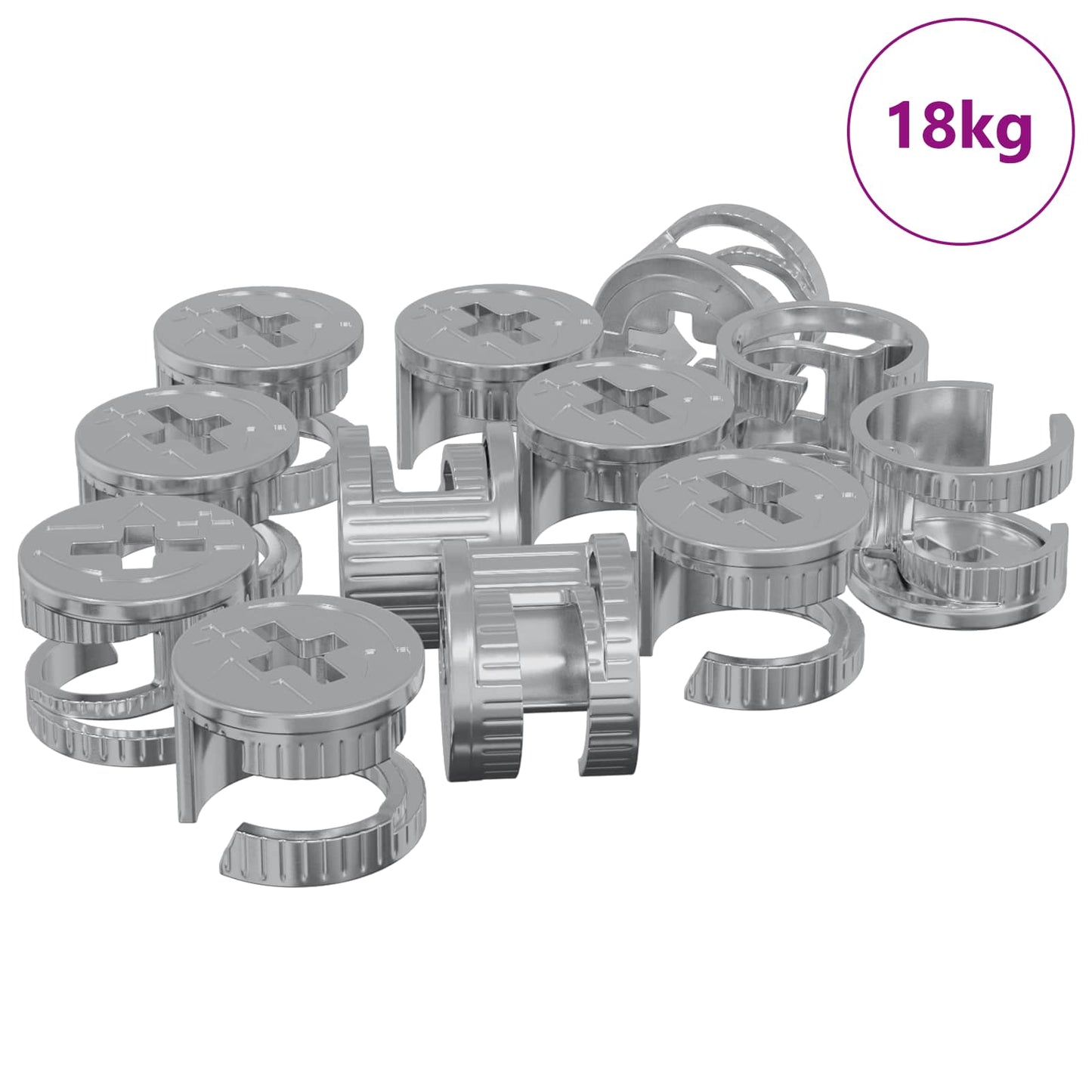 Cam Lock Nuts 4000 pcs Silver Metal